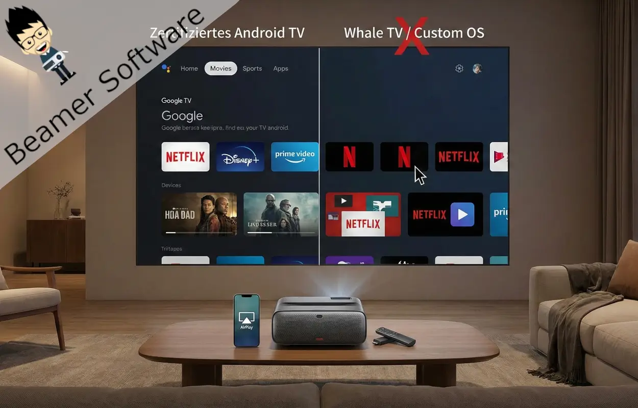 Beamer-Software Guide 2026: Android, AirPlay & die App-Falle