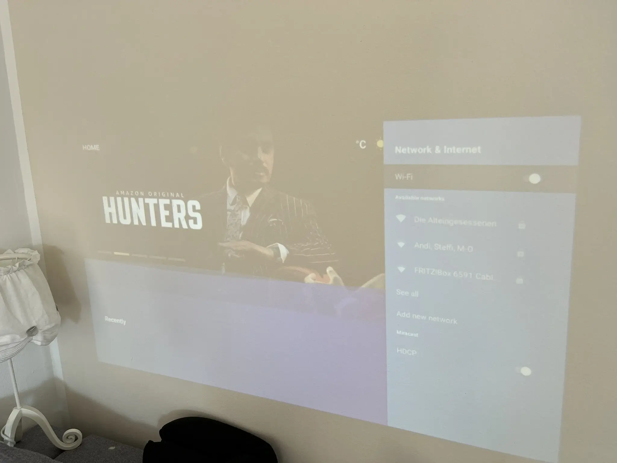 Seitansicht Projektion Acer AOpen L20