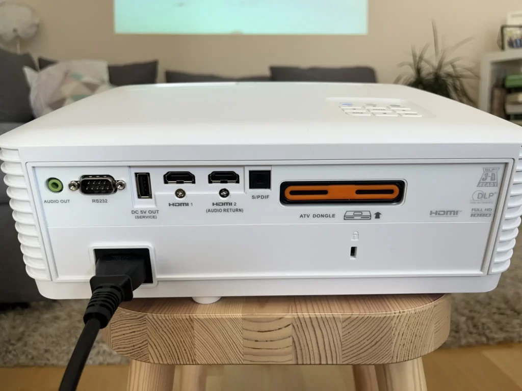 Beamer Anschlüsse des Acer Vero HL6510ATV